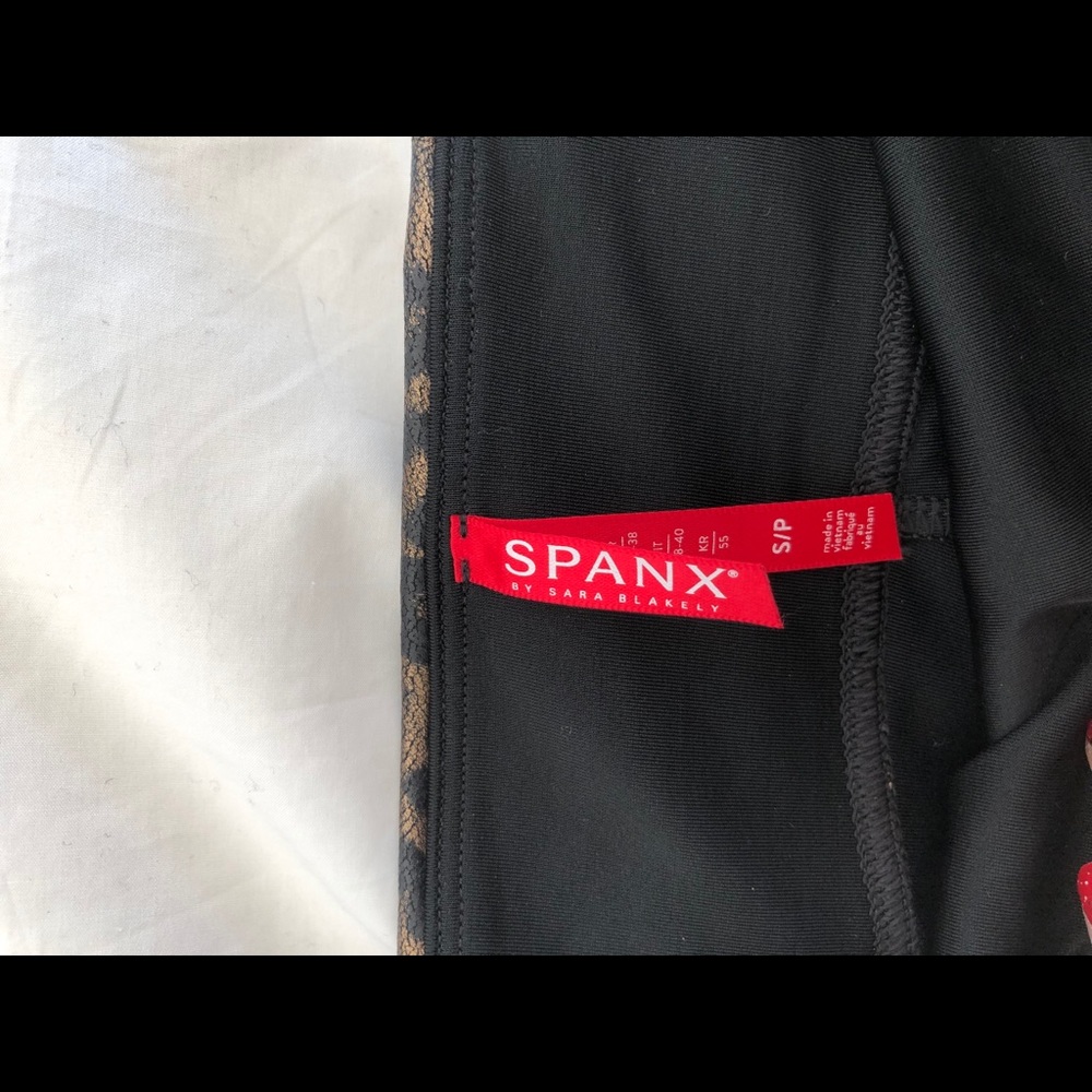 Spanx Faux Leather Leopard Legging, Size Small